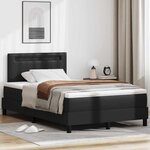 vidaXL Cadre de Lit avec Matelas Noir 120 x 200 cm Faux cuir