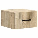vidaXL Cabinet de chevet mural 2 Pièces Chêne Sonoma 34 5 x 33 x 20 cm