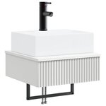 vidaXL Basin de lavage mural Blanc 40 x 41 x 39 cm Bois d'ingénierie