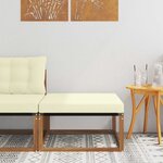 vidaXL Pouf d'Extérieur Bois d'Acacia Massif Naturel
