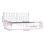 vidaXL Cadre de lit sans matelas noir bois massif de pin 200x200 cm