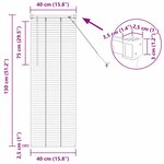 vidaXL Store de Fenêtre avec des rideaux Blanc Aluminium