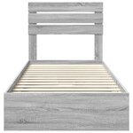 vidaXL Lit de Rangement Gris Sonoma 75 x 190 cm Bois d'ingénierie