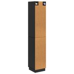 vidaXL Ensemble de Meubles 2 Pièces Noir 33 x 34 5 x 87 cm