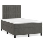 vidaXL Sommier à lattes de lit et matelas gris foncé 120x190cm velours