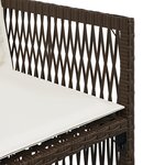 vidaXL Chaises de jardin avec coussins lot de 4 marron résine tressée