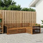 vidaXL Ensemble de canapés d'extérieur 4 Pièces Naturel