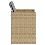 vidaXL Chaises de jardin avec coussins lot de 4 mélange beige