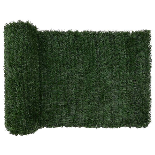 vidaXL Clôture Artificielle Vert foncé 1 x 6 m PVC et Acier