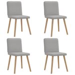 vidaXL Chaises à manger lot de 4 gris nuage tissu