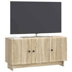 vidaXL Meuble TV Chêne Sonoma 99 x 34 5 x 50 cm Bois d'ingénierie