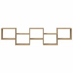 vidaXL Étagère cube murale 5 compartiments chêne artisanal