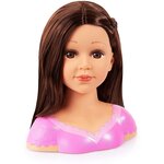 Bayer Design 90088AK - Charlène Super Modèle Tête à Coiffer et Maquiller Cheveux Brun