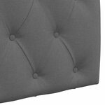 vidaXL Tête de lit suspendue Avec lumière LED Gris foncé Tissu