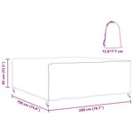 vidaXL Housse pour mobilier d'extérieur Noir 200 x 190 x 85 cm 210D