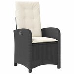 vidaXL Ensemble de salle à manger pour jardin 3 Pièces Noir polyrotin