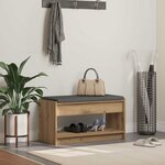 vidaXL Banc d'entrée Chêne Artisanal 83 x 38 x 45 cm
