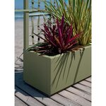 Bac à fleur Ethica rectangulaire 80 cm avec treillis taupe