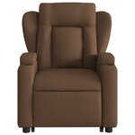 vidaXL Fauteuil inclinable de massage électrique Marron Tissu