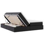 vidaXL Lit avec rangement et matelas avec matelas Noir 200 x 200 cm