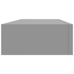 vidaXL Étagères à tiroirs murales 2 Pièces gris 60x23 5x10 cm MDF