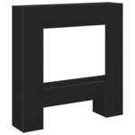 VidaXL Cadre de cheminée chêne noir 81x18x82 cm bois d'ingénierie