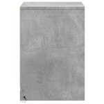 vidaXL Armoire de chevet et lumières LED gris béton bois d'ingénierie