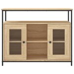 vidaXL Buffet chêne sonoma 100x35x80 cm bois d'ingénierie