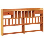 vidaXL Lit bibliothèque sans matelas cire marron 180x200 cm pin massif