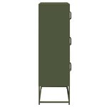 vidaXL Buffet haut vert olive 68x39x123 cm acier