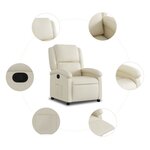 vidaXL Fauteuil inclinable Crème Similicuir