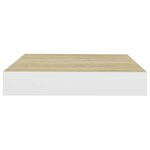 vidaXL Étagère murale flottante Chêne et blanc 23x23 5x3 8 cm MDF