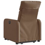 vidaXL Fauteuil inclinable électrique marron tissu