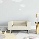 vidaXL Canapé pour enfants crème 50x40x26 5 cm velours