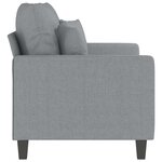 vidaXL Canapé à 2 places Gris clair 120 cm Tissu