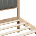 vidaXL Cadre de lit avec tête de lit marron et gris foncé 80 x 200 cm