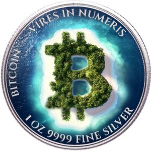 Pièce de monnaie en Argent 2 Dollars g 31.1 (1 oz) Millésime 2024 LOST BITCOIN