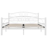 vidaXL Cadre de lit sans matelas blanc métal 140x200 cm