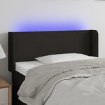 vidaXL Tête de lit à LED Noir 103x16x78/88 cm Tissu