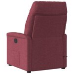 vidaXL Fauteuil de massage inclinable électrique Rouge bordeaux Tissu