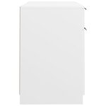 vidaXL Bureau avec armoire latérale Blanc Bois d'ingénierie