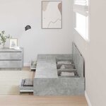 vidaXL Cadre de lit Gris béton 80 x 200 cm Bois d'ingénierie