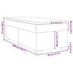 vidaXL Sommier à lattes de lit et matelas Noir 80x200 cm Tissu