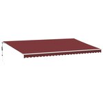 vidaXL Auvent rétractable automatique bordeaux 600x300 cm