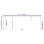 vidaXL Auvent latéral rétractable Bleu 140 x 1000 cm