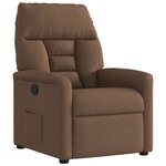 vidaXL Fauteuil inclinable Marron Tissu