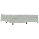 vidaXL Cadre de lit avec matelas Gris clair 180 x 200 cm tissu