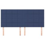 vidaXL Tête de lit Bleu 200x5x118/128 cm Tissu