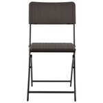 vidaXL Chaises pliables de jardin lot de 2 PEHD et acier