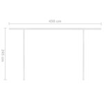 vidaXL Auvent rétractable automatique avec poteaux 4 5x3 m Crème